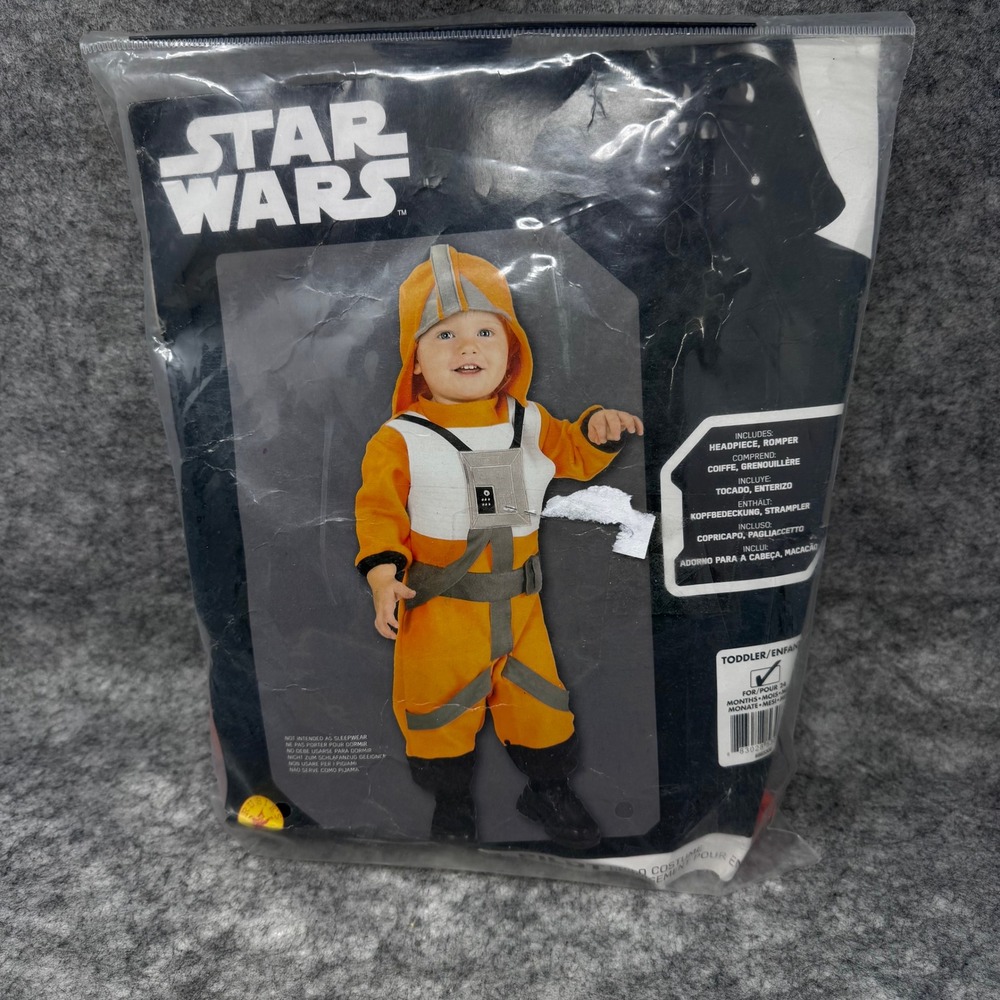 Star Wars Costume X-Wing Fighter Pilot Toddler 24M Halloween Orange Rubies